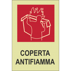 segnaletica adesiva fotoluminescente - coperta antifiamma